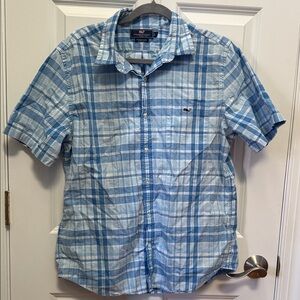Vineyard Vines Light Blue Checkered Men's Shirt